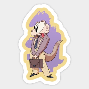 Gecko Businessman ready to work Sticker